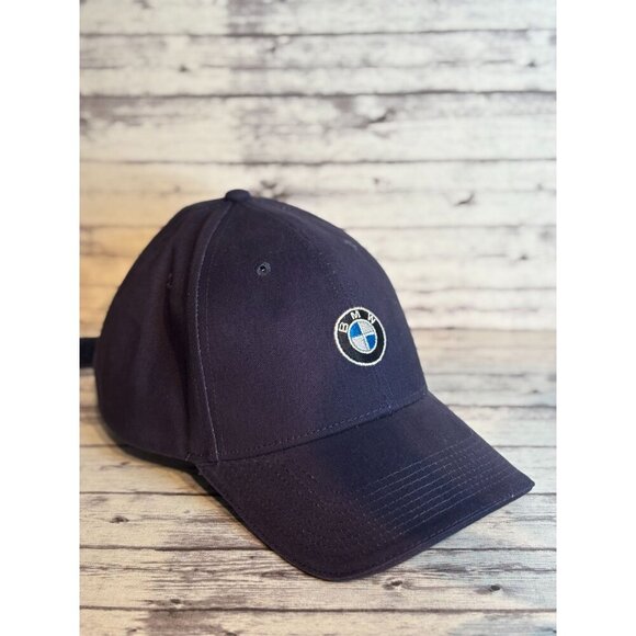BMW Hat Blue Lifestyle Logo Adjustable Racing M3 Bavarian Moto Works Preppy - Picture 1 of 7